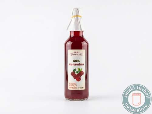 Prawdziwy sok z żurawiny NFC (nie z koncentratu) 500 ml od Prosto ze Wsi. 100% naturalny skład, bez chemii i dodatku cukru.