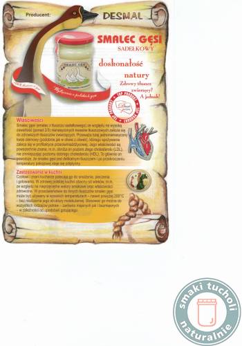 Smalec Gęsi 300ml sadełkowy