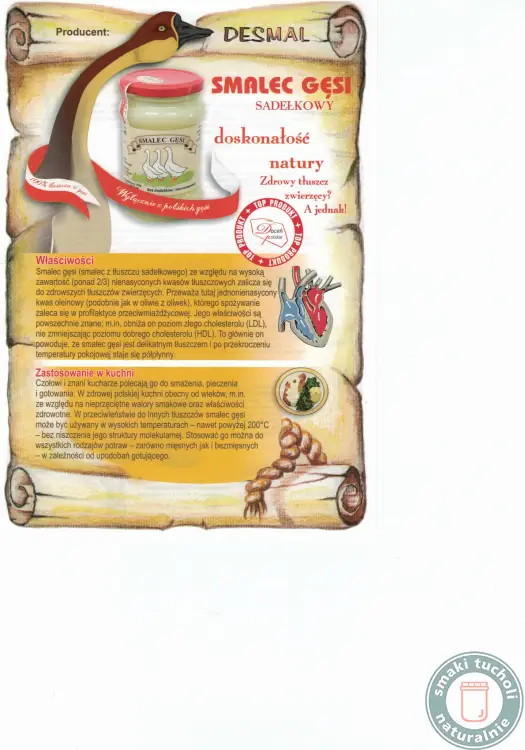 Smalec Gęsi 720ml sadełkowy