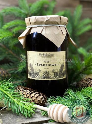 Miód Spadziowy Iglasty 1000g - Skarby Roztocza