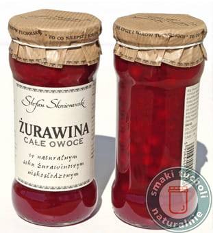 Żurawina całe Owoce w soku 360g - Stefan Skwierawski