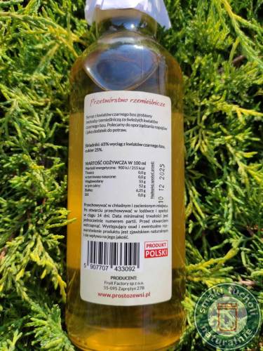Syrop z Kwiatów Czarnego Bzu 500ml - Prosto Ze Wsi