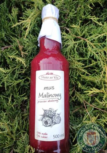 Mus Malinowy przecier słodzony 500ml - PROSTO ZE WSI