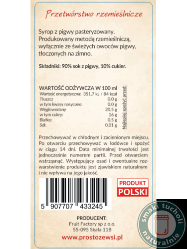 Syrop z Pigwy 500ml - Prosto ze Wsi