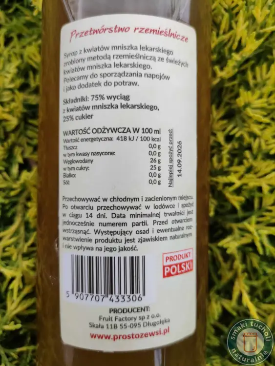 Syrop z kwiatów Mniszka lekarskiego