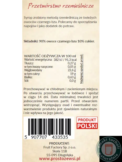 syrop-z-owocow-czarnego-bzu-500ml prosto ze wsi